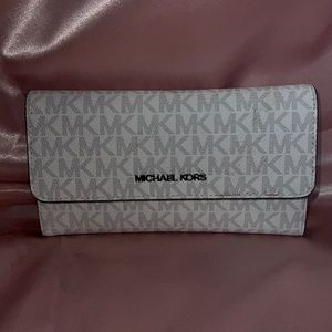 Michael Kors White Tri-fold Wallet